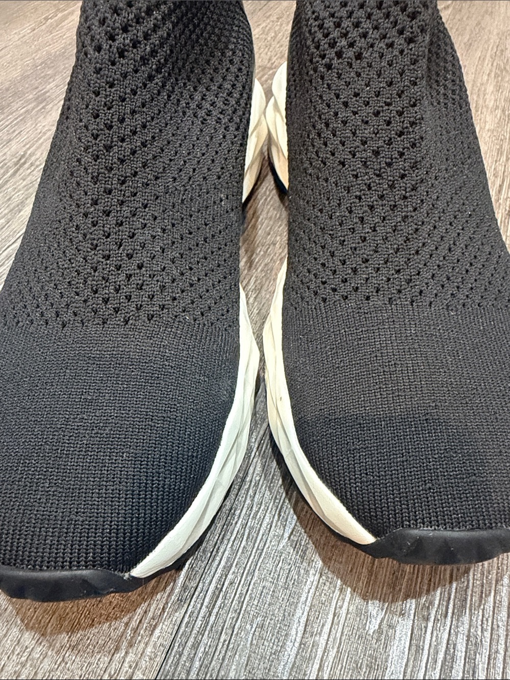 Ash Women’s Black Knit Slip-On Sneakers - Minimal Sock Runner SZ 9